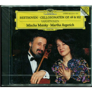 正版碟片贝多芬:大提琴奏鸣曲Op.69＆102-阿格里奇&麦斯基原CD