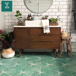 北欧墨绿琉璃釉六角砖 入户厨房地砖 卫生间墙砖 阳台六边形瓷砖