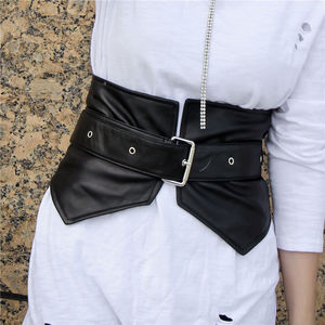 欧洲站2017秋冬新款简约百搭真皮束腰腰带女士绵羊皮绑带腰封