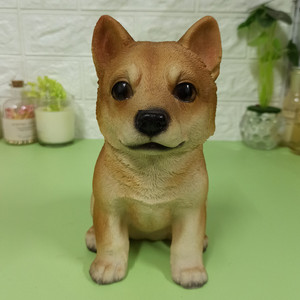 可爱黑柴犬泰迪小狗模型仿真狗摆件假狗店面装饰品防真狗拉布拉多