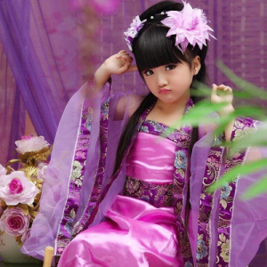 儿童古装贵妃装仙女演出服公主七仙女唐装薄纱轻纱衣服古代服装