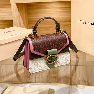 香港专柜正品真皮手提女包马拉车小方包女斜挎单肩小包包2022新款