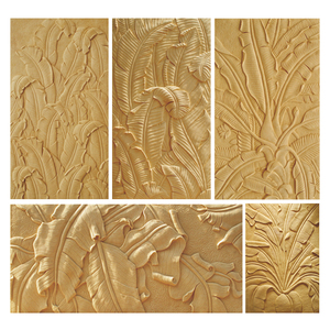 砂岩浮雕蕉叶壁饰植物浮雕装饰背景墙壁画室内外壁画砂岩画芭蕉叶