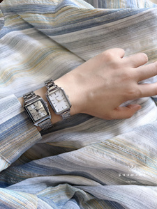 日本卡西欧casio vintage复古方块表气质金属钢带石英防水手表
