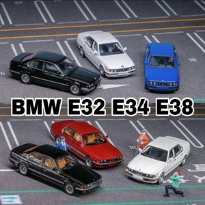 DCM 1:64 宝马 E32 E34 E38 Sedan 5系7系 蓝白黑红 合金汽车模型