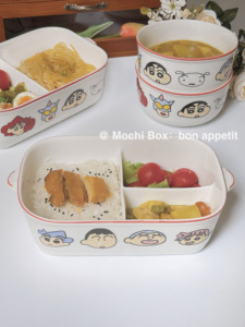 日式卡通分格饭盒微波炉保鲜便当盒餐盒学生上班族带盖套装密封