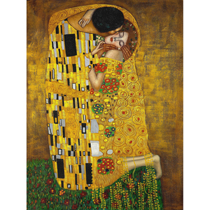 古斯塔夫克里姆特 接吻 人 物油画 装饰画 居家室内咖啡厅
