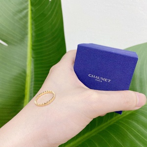 【99新】尚美巴黎 chaumet 蜂巢18k金戒指 50码 公价7600