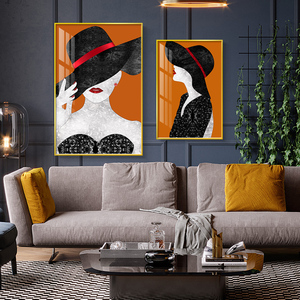 卧室装饰画客厅沙发背景墙壁画现代简约床头抽象人物人像高档挂画