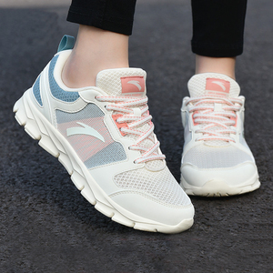 安踏女鞋运动鞋2021夏季新款官网正品跑步鞋樱花百搭轻便网鞋子女