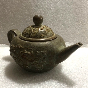 古玩杂项收藏仿古乾隆年造龙凤壶老酒壶工艺品摆件