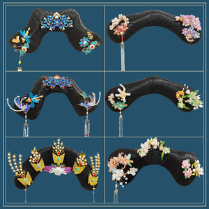 清朝大清皇宫皇后娘娘贵妃格格头饰影楼写真发饰古装头饰旗头