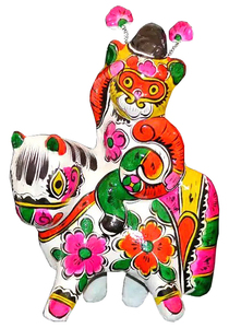 胡深世家 马上封侯 商务摆件礼品非遗纯手工陕西凤翔彩绘泥塑