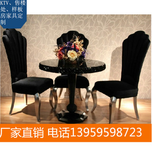 欧式全实木餐桌椅雕花椅子欧式奢华餐椅新古典酒店宴会接待椅餐椅