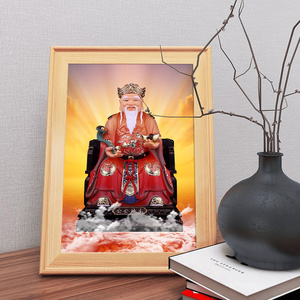 福德正神土地爷土地公公婆婆神像画居家摆台相框画招财平安摆件