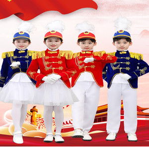 新款中小学生鼓号队服装少先队升旗手儿童仪仗队幼儿园管乐队旗手