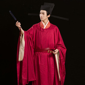 花朝记出租赁汉服秋日雅事定风波宋制公服提花暗纹婚服圆领袍国风