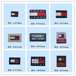 汤米tommy标志刺绣原版小标熨烫贴硅胶自粘贴无痕羽绒服破洞修补