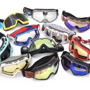 百分百摩托车头盔风镜哈雷复古机车半盔护目镜100%骑行防风沙眼镜