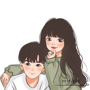 may风q版手绘头像定制卡通人物照片转动漫画人像情侣画师约稿水彩