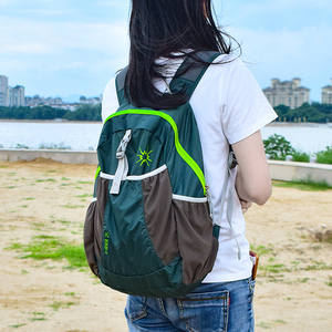 日本代购旅行双肩包折叠轻便皮肤包女夏季户外运动背包轻薄登山包