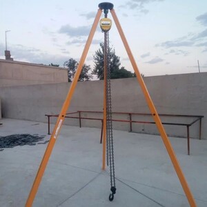 伸缩三角架滑轮吊装之架子手拉葫芦吊装三角支架倒链支架15人付款245