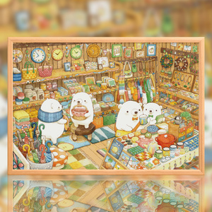 阿芙dmc线十字绣套件客厅新款25ct挂线dw3922小白熊杂货铺 印花