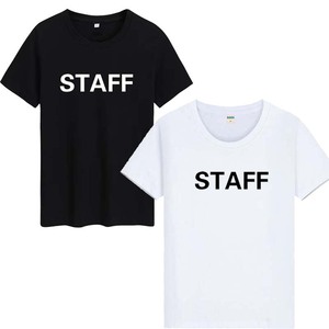 工作人员STAFF文字英文印花T恤会场工作人员团队服潮定制短袖衣服