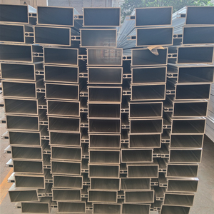 现货65系列明框隐框半隐铝合金玻璃幕墙铝型材压板副框立柱横梁