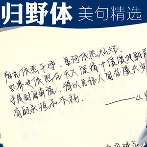 归野体字帖游居敬亭轩霸气江湖体行草草书手写体女生男大学生成人