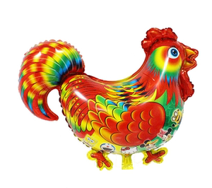 2017鸡年装饰铝膜气球大红公鸡除夕新年布置用品气球套餐特价