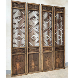 中国结款折叠移动屏风隔断中式仿古实木镂空雕花茶室古典客厅玄关