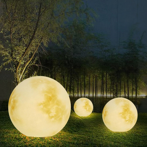 led发光球月球灯户外草坪落地 球太阳能地插月亮灯景观庭院装饰灯