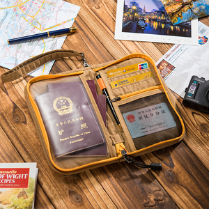 gox出国旅行护照包防泼水多功能机票夹长款证件袋收纳包护照夹
