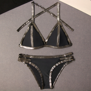 90wypsd淘宝泳衣女连体ins网红比基尼遮肚显瘦性感三点式艳爆骚大胸