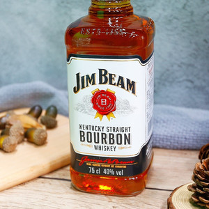 美国进口洋酒jim beam金宾白占边波本威士忌沾边波旁威士忌可乐桶