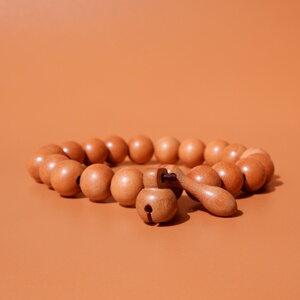 佛系青年杭州法喜寺手串寺内流通处桃木佛珠木鱼木质念珠宝珠男女