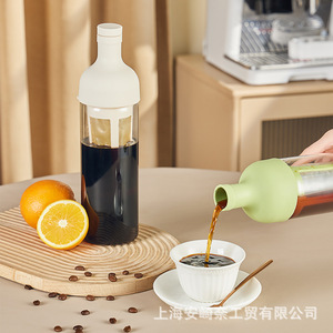 日本咖啡冷萃壶水果茶壶过滤玻璃家用冷泡杯冰酿手冲瓶器具FGODA