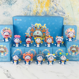 哆啦a梦12星座摆件盲盒 卡通叮铛机器猫 蓝胖子手办公仔 蛋糕扭蛋