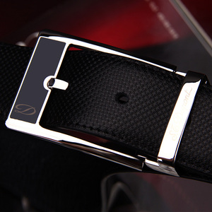 都彭男士纯牛皮腰带时尚平滑扣皮带双面真皮男士裤带简约针孔腰带