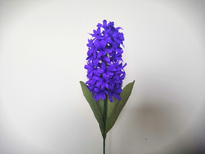 皱纹纸风信子成品花手工diy纸艺手工花手作皱卷纸花手工课作业