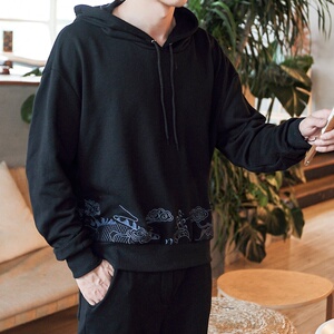 卫衣正品秋连帽刺绣春秋款男士飞鱼摩耐克韩版两套装青衣服件套服北京金雕K61图片