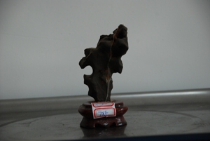 青州玲珑石博古架摆件 天然观赏原石 茶盘摆件石头象形石c-111