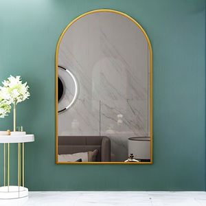 卫生间浴室镜子墙壁挂镜家用洗手间拱门形装饰镜玻璃镜厕所免打孔