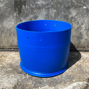 加厚圆形装鱼运输半截桶旧化工塑料桶打灰搅拌工地吊沙桶垃圾胶桶