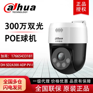 大华2寸300万POE双光警戒智能球机防水DH-SD2A300-ADP-PV-i