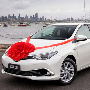 婚庆结婚用品婚车头车装饰剪彩开业大红花婚礼场景布置红绸布花球