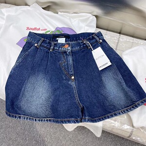 早春新品高腰a字牛仔裙高级设计感宽松显瘦短裤女心期如画1982159