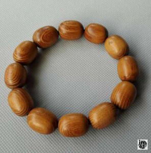 包邮新品通柞牌本地天然老料南通柞榛木黄心手串佛珠橄榄珠柘木