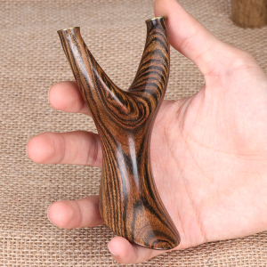 眼镜蛇弹弓实木质血檀虎斑檀龙鳞成人扁皮户外飞虎叉高档精准手工